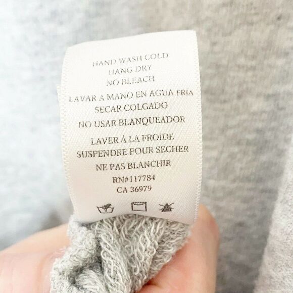 Rails Grey Heather Ruffle Tie Sleeve Crew Neck Marilyn Top Size Medium - Picture 8 of 8